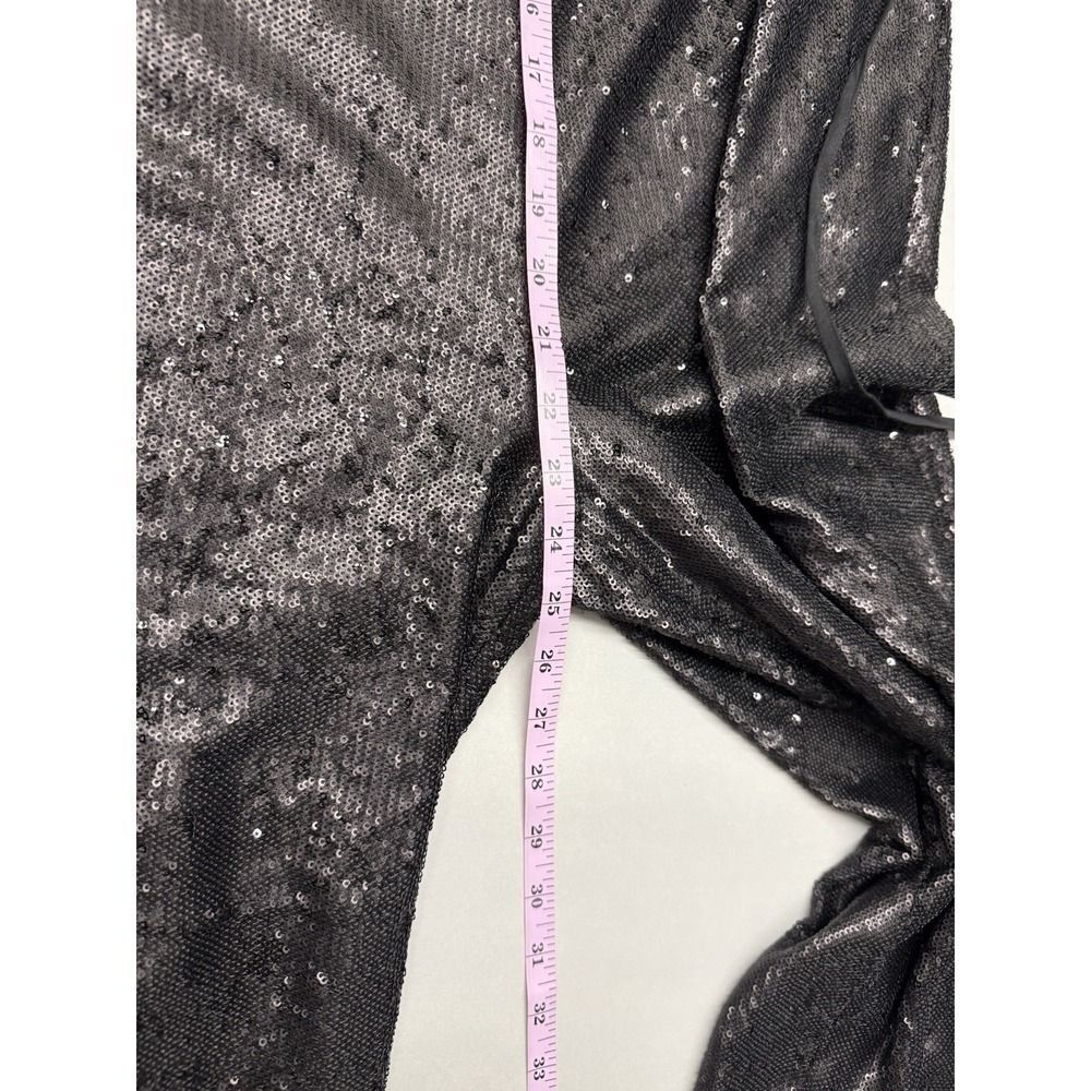Free People Black Sequin Jumpsuit Pantsuit Sz S Party Festival Evening Glam - Picture 6 of 14